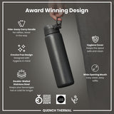 ION8 Leak Proof 1 Litre Thermal Water Bottle, Insulated, Grey, 1L