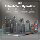 ION8 Leak Proof 1 Litre Thermal Water Bottle, Insulated, Grey, 1L