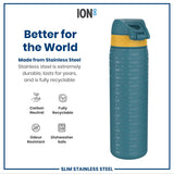 ION8 Leak Proof NFL Water Bottle, Stainless Steel, Jacksonville Jaguars, 600ml (20oz)