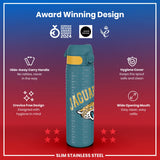 ION8 Leak Proof NFL Water Bottle, Stainless Steel, Jacksonville Jaguars, 600ml (20oz)