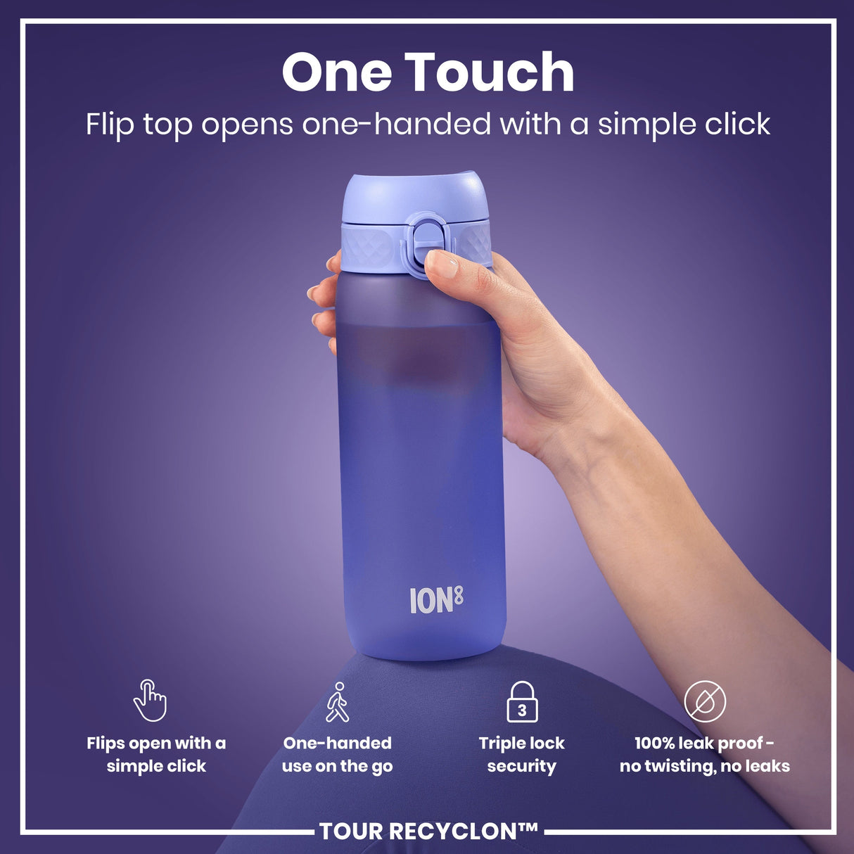 ION8 Bottle, Recyclon, Light Purple, 750ml