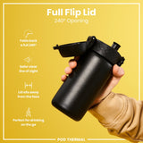 ION8 Leak Proof Thermal Steel Water Bottle, Insulated, Black, 320ml (11oz)