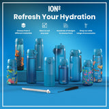 ION8 Leak Proof Slim Thermal Steel Water Bottle, Insulated, Blue, 500ml (17oz)