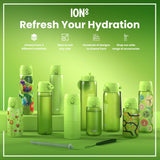 ION8 Leak Proof Water Bottle, Stainless Steel, Elephant, 400ml (13oz)