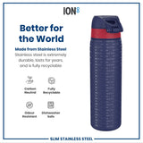 ION8 Leak Proof NFL Water Bottle, Stainless Steel, New York Giants, 600ml (20oz)