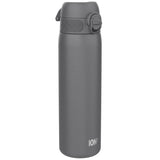 ION8 Leak Proof Slim Water Bottle, Stainless Steel, Grey, 600ml (20oz)