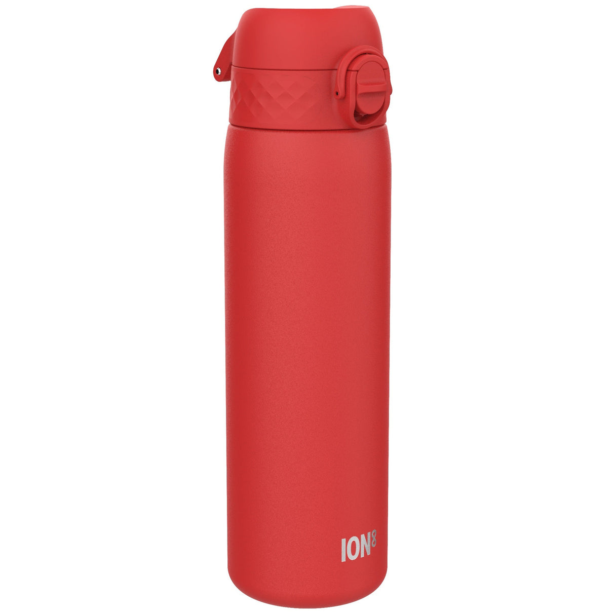 ION8 Leak Proof Slim Water Bottle, Stainless Steel, Red, 600ml (20oz)