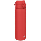 ION8 Leak Proof Slim Water Bottle, Stainless Steel, Red, 600ml (20oz)
