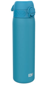 ION8 Leak Proof Slim Water Bottle, Stainless Steel, Blue, 600ml (20oz)