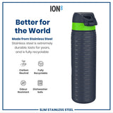 ION8 Leak Proof NFL Water Bottle, Stainless Steel, Seattle Seahawks, 600ml (20oz)