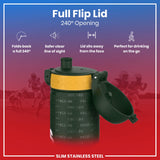 ION8 Leak Proof NFL Water Bottle, Stainless Steel, Green Bay Packers, 600ml (20oz)