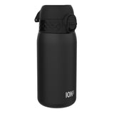 ION8 Leak Proof Water Bottle, Stainless Steel, Black, 400ml (13oz)