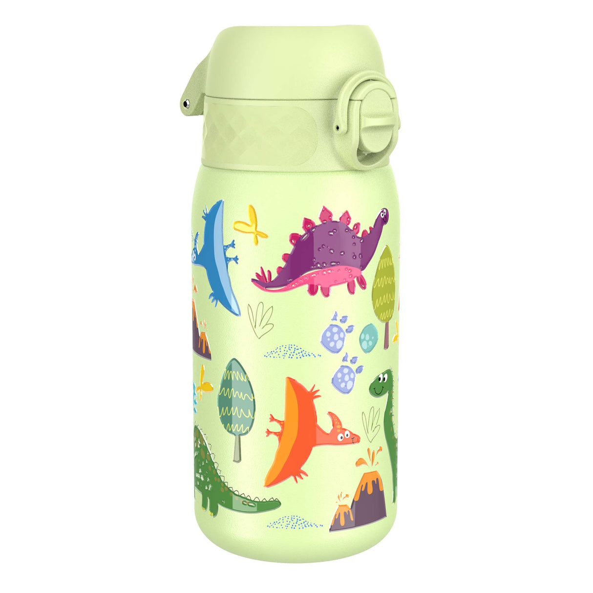 ION8 Leak Proof Water Bottle, Stainless Steel, Dinosaurs, 400ml (13oz)