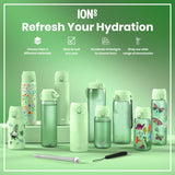 ION8 Leak Proof Water Bottle, Stainless Steel, Dinosaurs, 400ml (13oz)