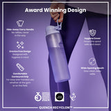 ION8 Leak Proof 1 litre Water Bottle, Recyclon, Light Purple, 1L