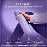 ION8 Leak Proof 1 Litre Thermal Water Bottle, Insulated, Light Purple, 1L
