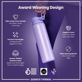 ION8 Leak Proof 1 Litre Thermal Water Bottle, Insulated, Light Purple, 1L
