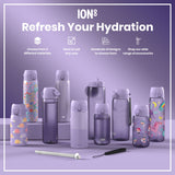ION8 Leak Proof 1 Litre Thermal Water Bottle, Insulated, Light Purple, 1L
