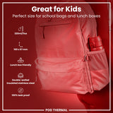ION8 Leak Proof Thermal Steel Water Bottle, Insulated, Red, 320ml (11oz)