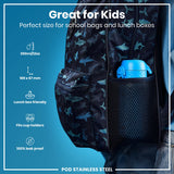 ION8 Leak Proof Water Bottle, Stainless Steel, Blue, 400ml (13oz)
