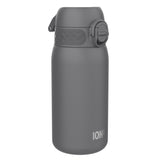 ION8 Leak Proof Water Bottle, Stainless Steel, Grey, 400ml (13oz)