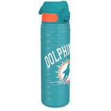 ION8 Leak Proof NFL Water Bottle, Stainless Steel, Miami Dolphins, 600ml (20oz)