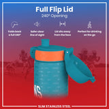 ION8 Leak Proof NFL Water Bottle, Stainless Steel, Miami Dolphins, 600ml (20oz)