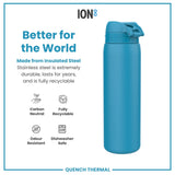 ION8 Leak Proof 1 Litre Thermal Water Bottle, Insulated, Blue