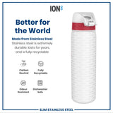 ION8 Leak Proof NFL Water Bottle, Stainless Steel, Tampa Bay Buccaneers, 600ml