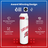 ION8 Leak Proof NFL Water Bottle, Stainless Steel, Tampa Bay Buccaneers, 600ml