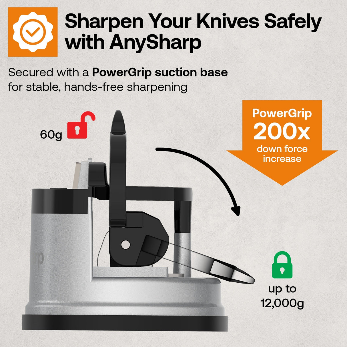 AnySharp Mini Scissors & Classic Knife Sharpener Kitchen Bundle Set