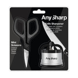 AnySharp Mini Scissors & Classic Knife Sharpener Kitchen Bundle Set