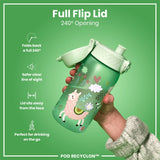 ION8 Leak Proof Kids Water Bottle, Recyclon, Llamas, 350ml (12oz)