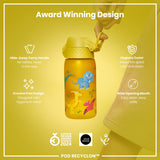 ION8 Leak Proof Kids Water Bottle, Recyclon, Dinosaur, 350ml (12oz)