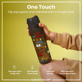 ION8 Leak Proof Slim Water Bottle, Recyclon, Gamer, 500ml (18oz)