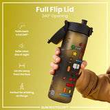 ION8 Leak Proof Slim Water Bottle, Recyclon, Gamer, 500ml (18oz)