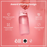 ION8 Leak Proof Kids Water Bottle, Recyclon, Rose Quartz, 350ml (12oz)