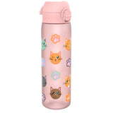 ION8 Leak Proof Slim Water Bottle, Recyclon, Cats, 500ml (18oz)