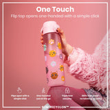 ION8 Leak Proof Slim Water Bottle, Recyclon, Cats, 500ml (18oz)