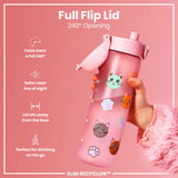 ION8 Leak Proof Slim Water Bottle, Recyclon, Cats, 500ml (18oz)