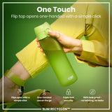 ION8 Leak Proof Slim Water Bottle, Recyclon, Green, 500ml (18oz)