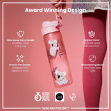 ION8 Leak Proof Slim Water Bottle, Recyclon, Koala, 500ml (18oz)