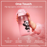 ION8 Leak Proof Kids Water Bottle, Recyclon, Panda, 350ml (12oz)