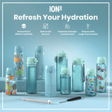 ION8 Leak Proof Kids Water Bottle, Recyclon, Fish, 350ml (12oz)