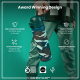 ION8 Leak Proof Slim Water Bottle, Recyclon, Camouflage, 500ml (18oz)