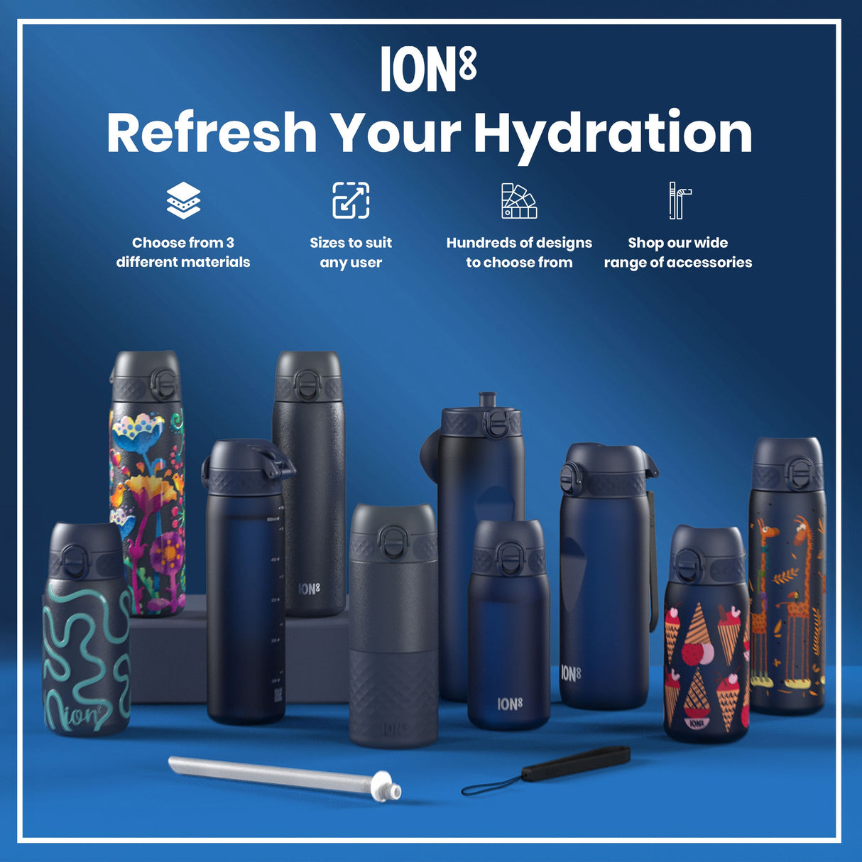 ION8 Bottle, Recyclon, Navy, 750ml