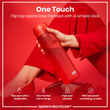 ION8 Leak Proof 1 litre Water Bottle, Recyclon, Red, 1L