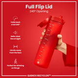 ION8 Leak Proof 1 litre Water Bottle, Recyclon, Red, 1L