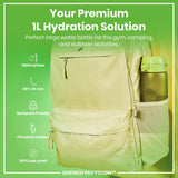 ION8 Leak Proof 1 litre Water Bottle, Recyclon, Green, 1L
