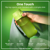 ION8 Leak Proof Kids Water Bottle, Recyclon, Green, 350ml (12oz)